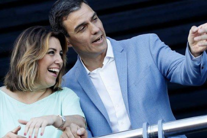 Pedro Sánchez y Susana Díaz, el pasado 22 de mayo, en Sevilla.