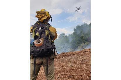 Un bombero forestal, en una imagen de archivo. DL