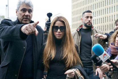 Shakira, cuando acudió al juzgado para firmar el acuerdo sobre la custodia de sus hijos que pactó con Piqué. QUIQUE GARCÍA