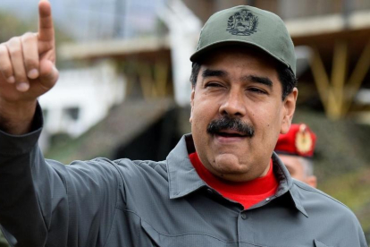 El presidente venezolano, Nicolás Maduro, en unos ejercicios militares el pasado 24 de febrero.