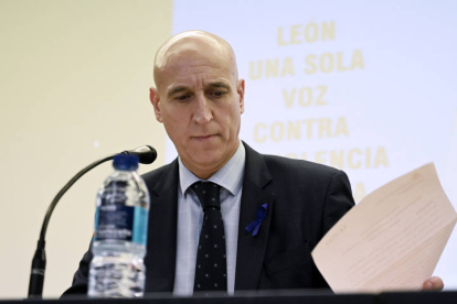 El alcalde de León, Jose Antonio Diez, en un acto institucional. J. CASARES