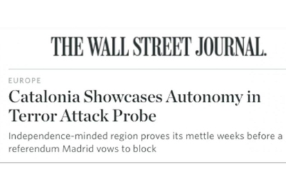 La portada del artículo publicado en The Wall Street Journal.