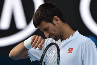 Novak Djokovic, en el partido de su derrota.