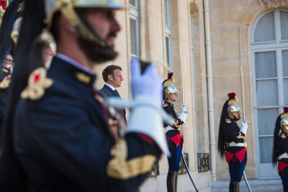 Emmanuel Macron, en la palacio del Elíseo el viernes. CHRISTOPHE PETIT TESSON