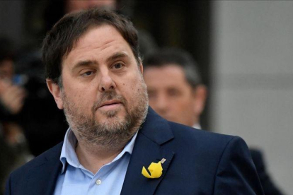 Oriol Junqueras, el pasado día 2 de noviembre, a su llegada a Madrid para declarar.