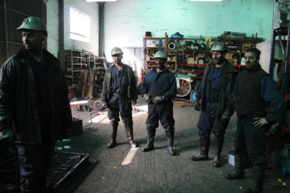Los mineros del pozo Salgueiro, el último en echar el cierre en el Bierzo. ANA F. BARREDO