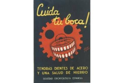 Cartel diseñado por Aníbal Tejada sobre salud bucodental
