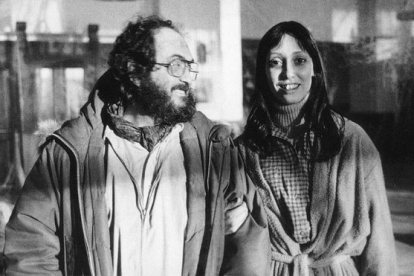 Stanley Kubrick y Shelley Duvall, en el rodaje de El resplandor