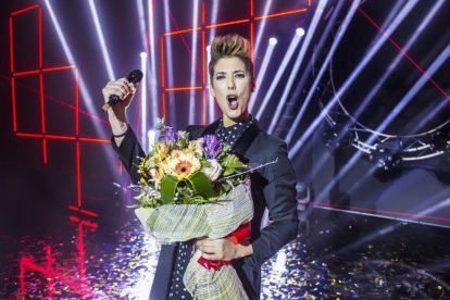 Leklein, tras ganar su pase a 'Objetivo Eurovisión', la gran final de TVE-1 para el Festival de Eurovisión.