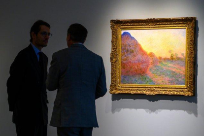 Esta pintura es una de las pocas de la serie Almiares de Monet que han salido a subasta este siglo.