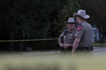 Policía de Texas, hoy tras la masacre. EFE