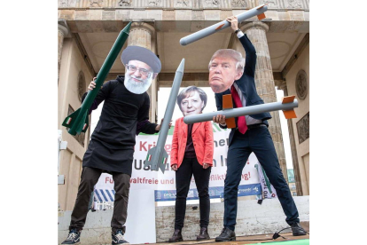 Activistas contra las armas nucleares esta semana e Berlín.