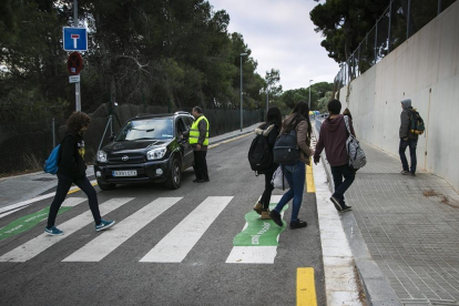 Un paso de peatones en Barcelona
