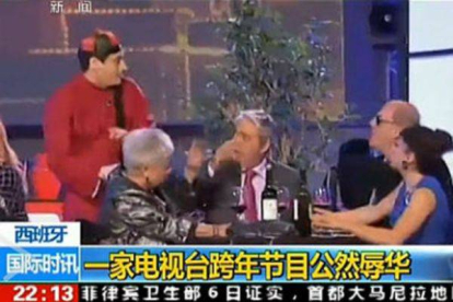 Un momento del especial de Nochevieja de Tele5 que emitió un canal chino.