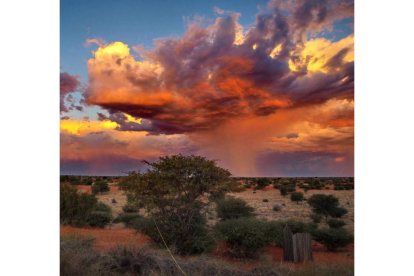 Imagen de un atardecer en el desierto de Kalahari. CREATIVE COMMONS