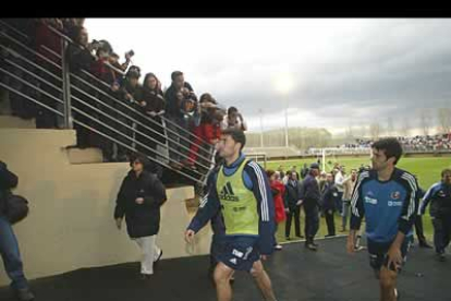 Tristán y Valerón se retiran del entrenamiento que tuvo lugar el domingo en Puente Castro.