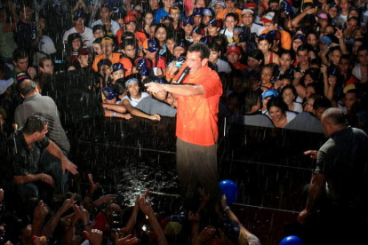 Capriles en un acto multitudinario celebrado en Caracas DANIEL LARA