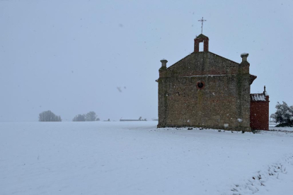 Los Oteros, en el sur de León, nevados. DL