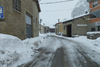 Maraña, cubierto por la nieve. DL