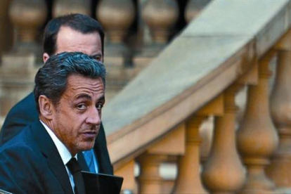 El expresidente francés, Nicolas Sarkozy, antes de ser imputado por el 'caso Bettencourt', en París.
