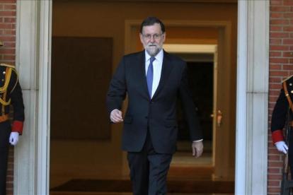 Mariano Rajoy, este lunes en la Moncloa.