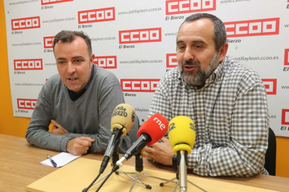 Omar Rodríguez y Ursicino Sánchez, ayer, en la comparecencia ante los medios. L. DE LA MATA