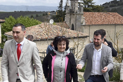 Tudanca ayer, en las fiestas de la Tabera, en Briviesca. RICARDO ORDÓÑEZ