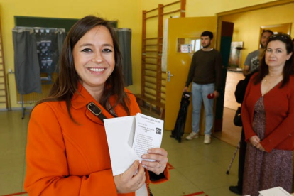Gemma Villarroel, líder de Cs y número dos de la lista enLeón, se queda fuera del Ayuntamiento. FERNANDO OTERO