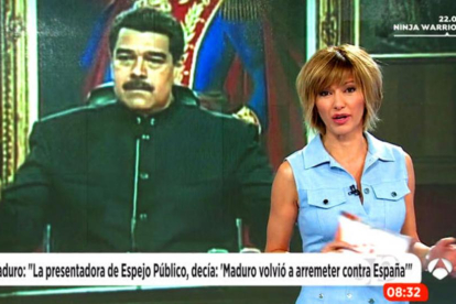 Susanna Griso, durante su réplica a Nicolás Maduro por sus comentarios sobre Antena 3 y su programa.