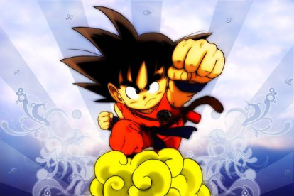 Personaje de dibujos animados de la serie 'Dragon Ball' o 'Bola de Drac', 'Son Goku'.
