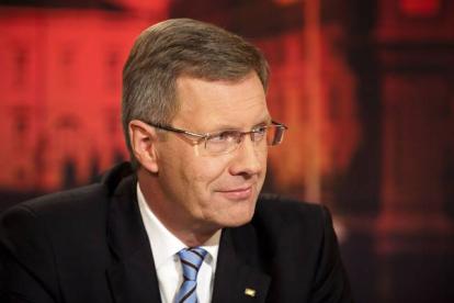 El presidente alemán, Christian Wulff, durante la entrevista en la televisión pública ARD.