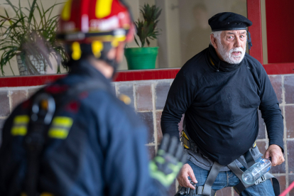 Fotografía de un simulacro. BOMBEROS DE LEÓN/LUIS CANAL