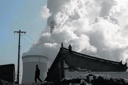 Emisiones de efecto invernadero. Una central térmica de carbón en la ciudad china de Datong