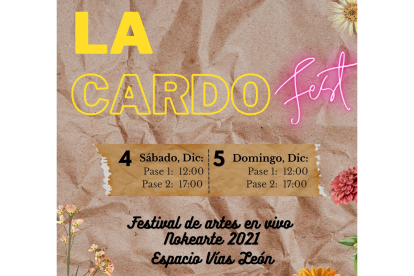 Cartel de 'La Cardo Fest', un festival que rinde homenaje a la poetisa Eugenia Cardo. AYUNTAMIENTO DE LEÓN