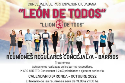 Cartel publicado por la Concejalía de Participación Ciudadana del Ayuntamiento de León. DL