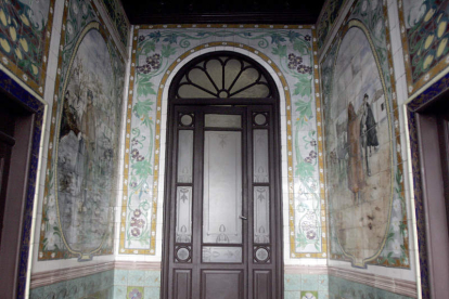 Vista interior del portal de Zuloaga, que hoy se puede ver desde una cristalera desde el exterior.