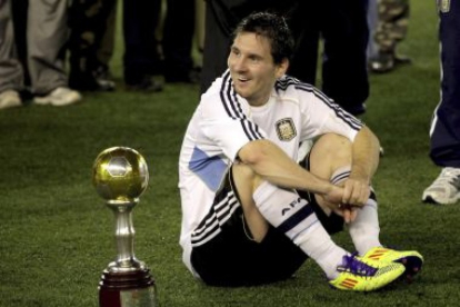 El argentino Leo Messi tras el encuentro ante Venezuela, ayer.