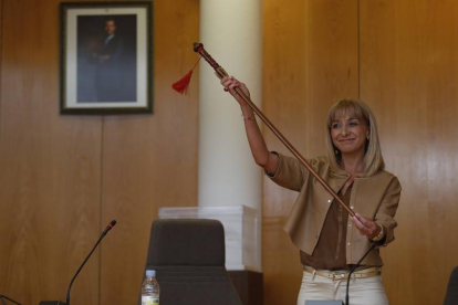 María Eugenia Gancedo el día en que tomó posesión de su cargo como alcaldesa de San Andrés.