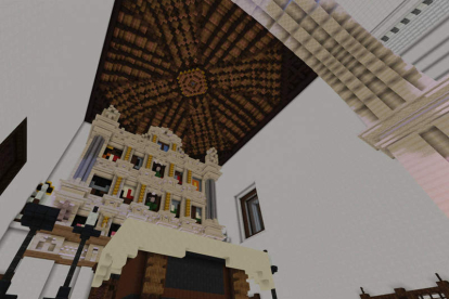 Imagen de la iglesia de Valdavida. minecrafteate