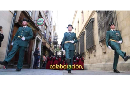 Fotograma del video editado por la Guardia Civil de León sobre la Semana Santa. DL