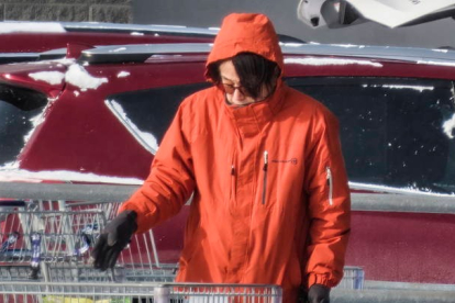 Una mujer haciendo la compra en Illinois, EE. UU. Gran parte del país está sintiendo los efectos del invierno a medida que se aproxima un frente frío ártico que lleva temperaturas bajo cero, heladas y nieve. TANNEN MAURY
