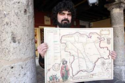 Carlos Adeva, autor del mapa de los Caminos de Santiago a su paso por Castilla y León.