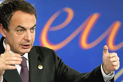 Rodríguez Zapatero, en la rueda de prensa que ha ofrecido hoy con el presidente de la Comisión Europ