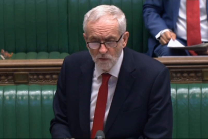 Corbyn durante una de sus intervenciones en el Parlamento británico.