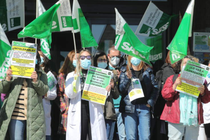 Protesta celebrada en abril por el freno a la carrera profesional. LDLM