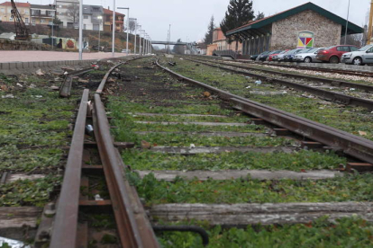 Un tramo del ferrocarril 	del oeste, que liquidó el Gobierno de España en 1985. La actividad de mercancías se ofrece como punto de rescate. RAMIRO