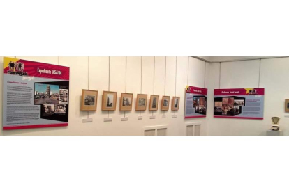 Un rincón de la exposición que se puede visitar hasta el próximo 16 de septiembre en la Casa de Cultura y Biblioteca Municipal de Ponferrada. DL