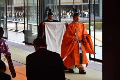 Los príncipes japoneses antes de la ceremonia