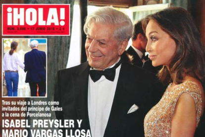 Isabel Preysler y Mario Vargas Llosa, en la portada de la revista '¡Hola!'.