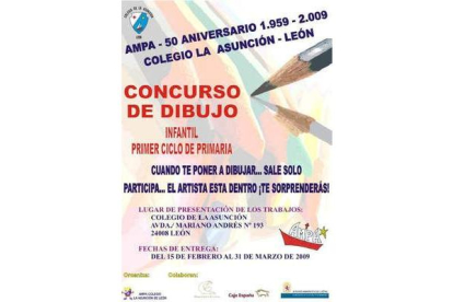 Cartel hecho por el Ampa del colegio para el concurso literario
